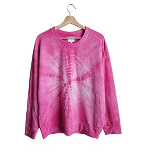 Sundays by wearesundays pink tie dye pullover oversized long sleeve sweatshirt